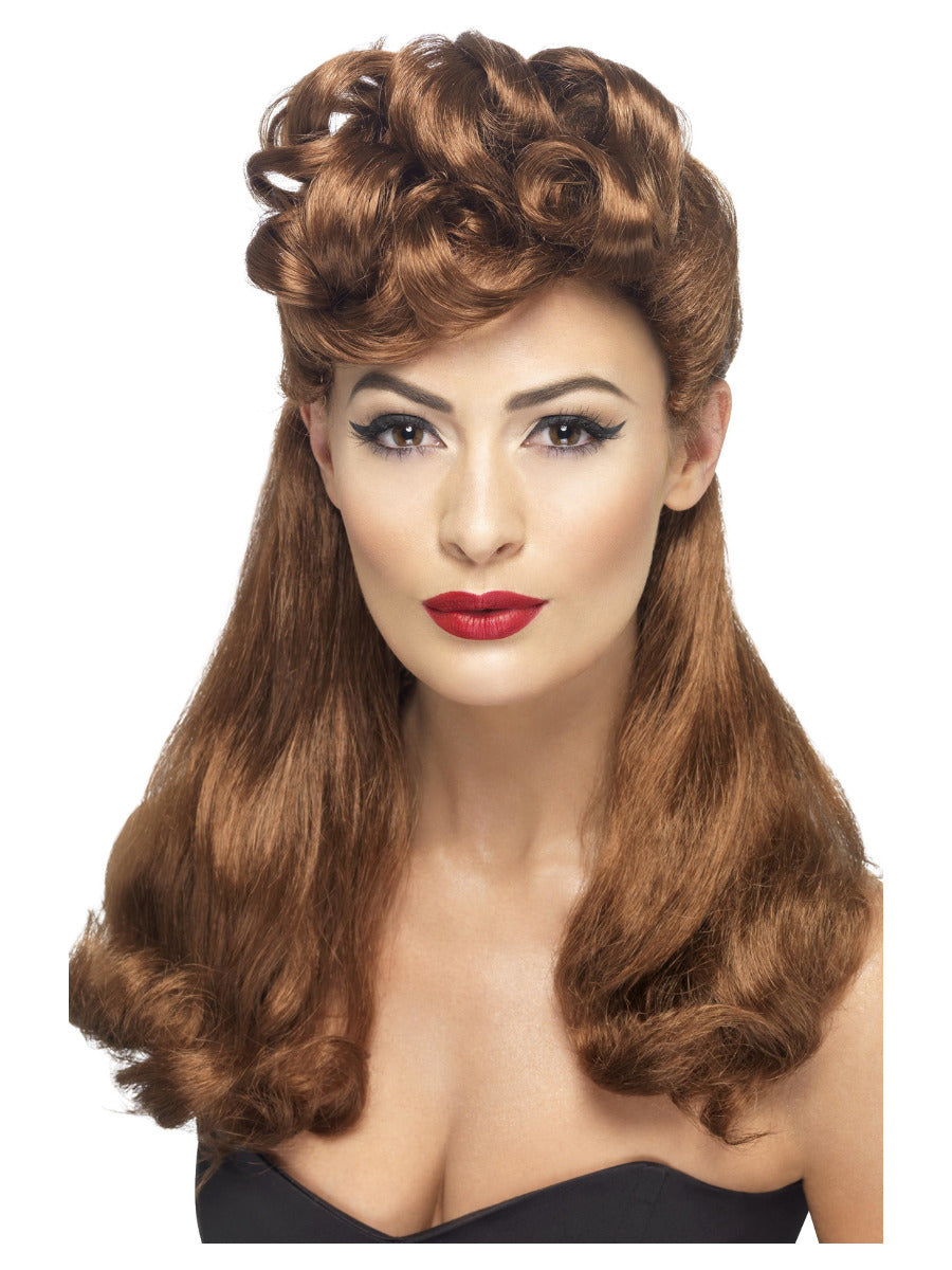 40s Vintage Wig, Auburn - 1