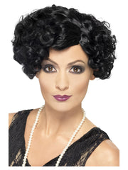 20s Flirty Flapper Wig, Black - 1