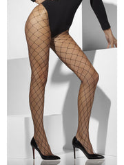 Diamond Net Tights, Black 1