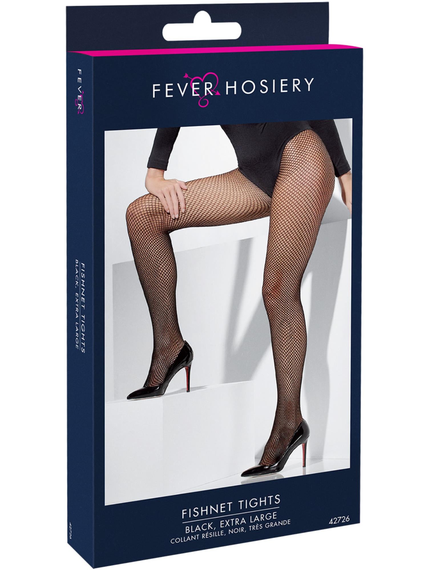 Fishnet Tights, Black, Extra Large 2