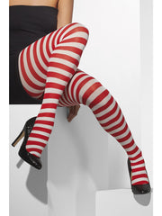 Opaque Tights, Red & White 1