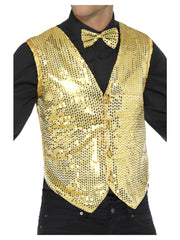 Sequin Waistcoat, Gold - 1