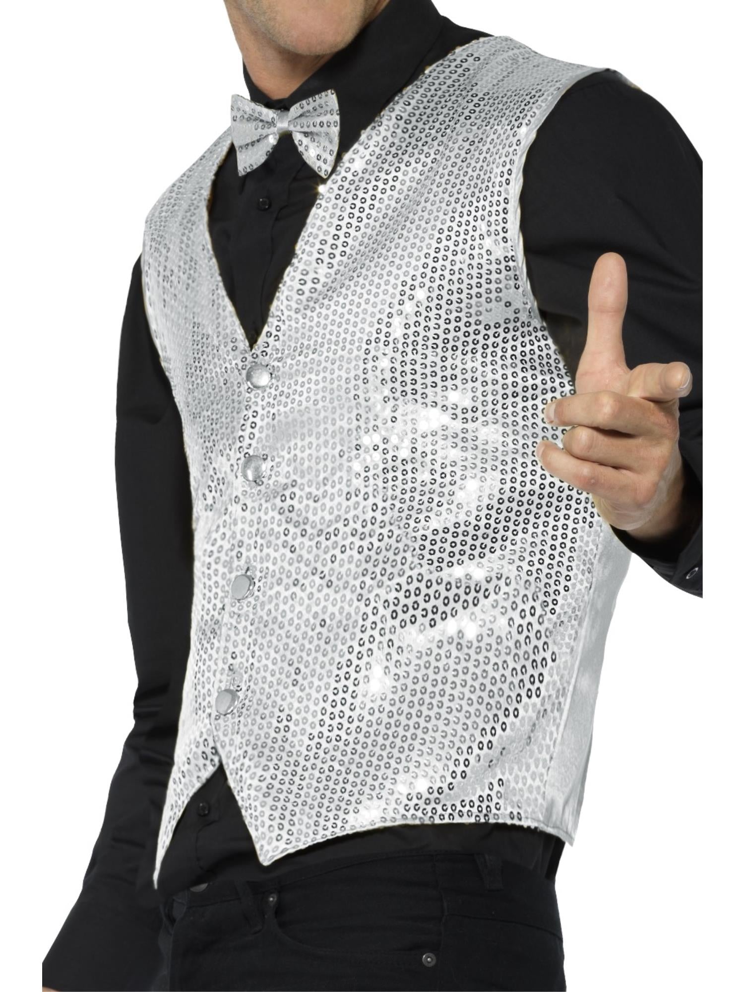 Sequin Waistcoat, Silver 3
