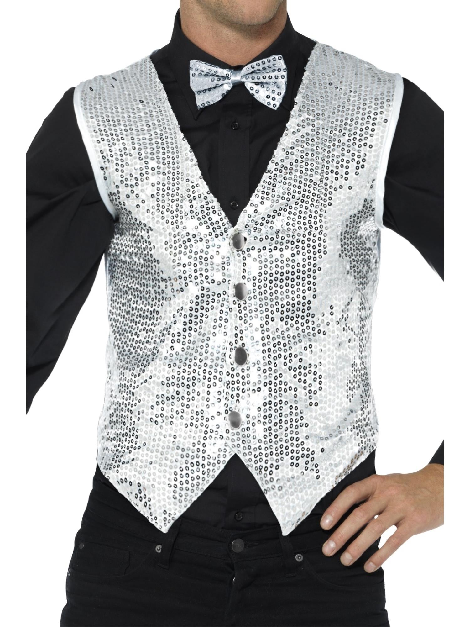 Sequin Waistcoat, Silver 1