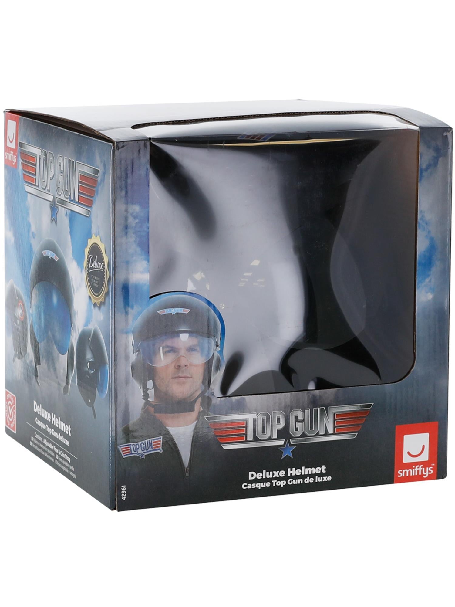 Top Gun Deluxe Helmet, Black 2