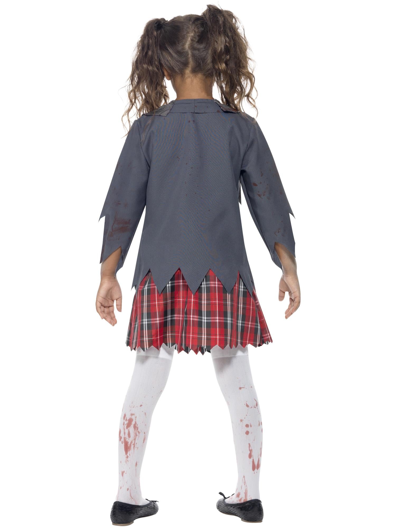 Zombie School Girl Costume, Grey 2