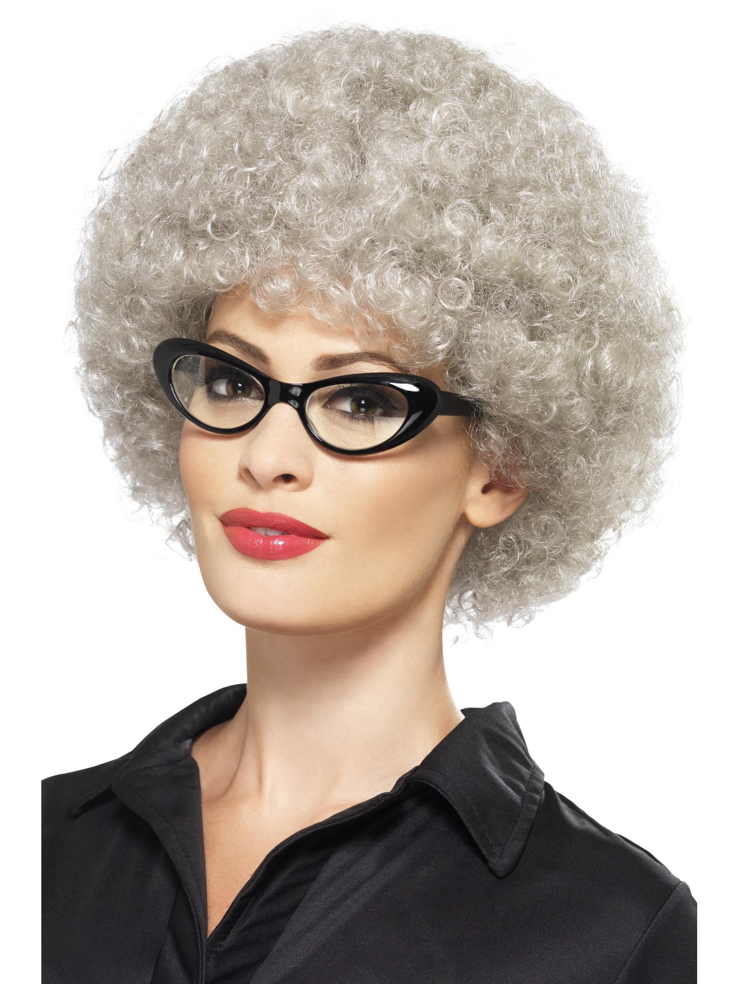 Granny Perm Wig, Grey 1