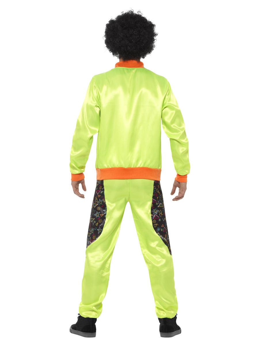 Retro Shell Suit Costume, Mens, Neon Green - 3