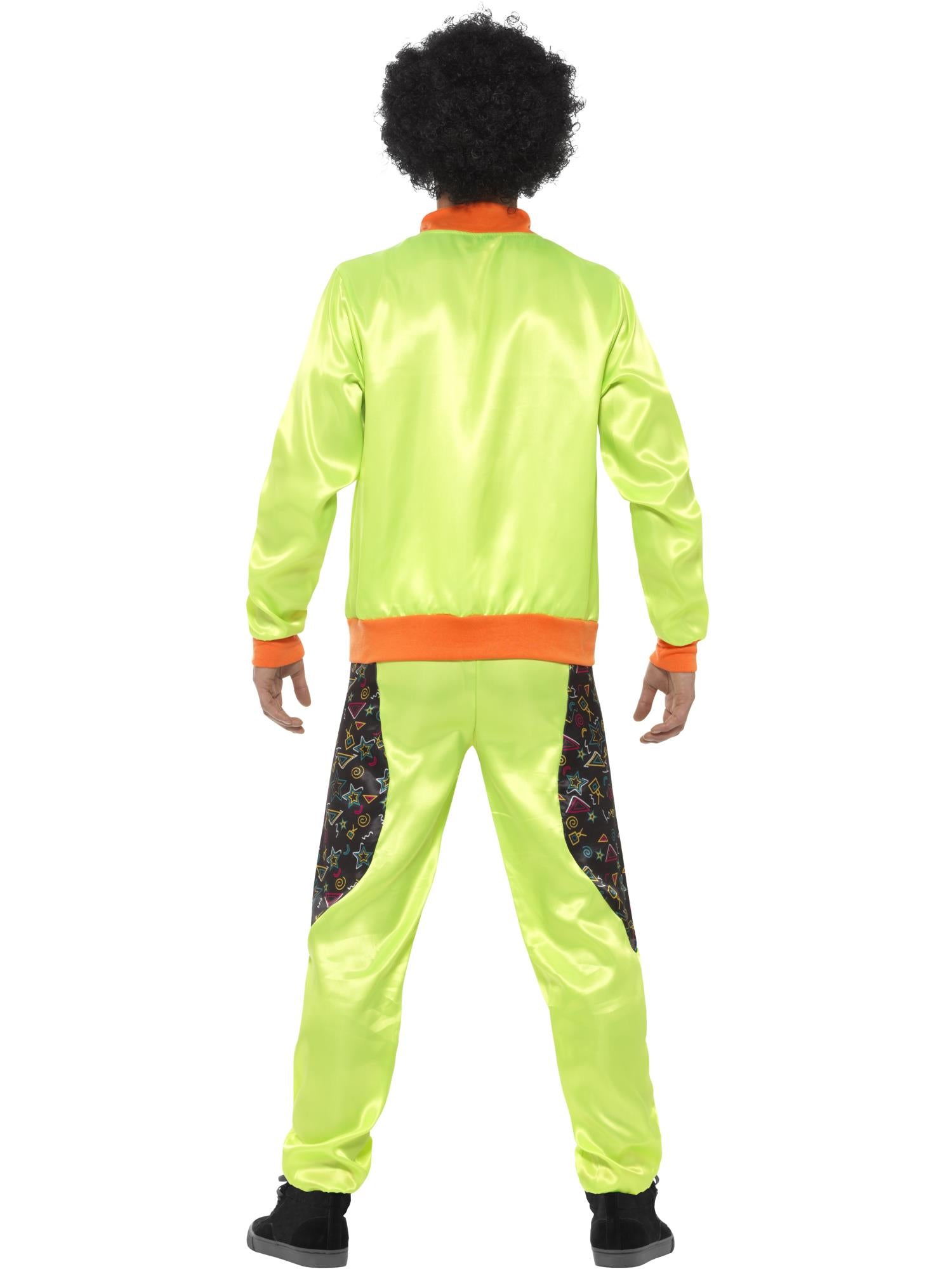 Retro Shell Suit Costume, Mens, Neon Green 2