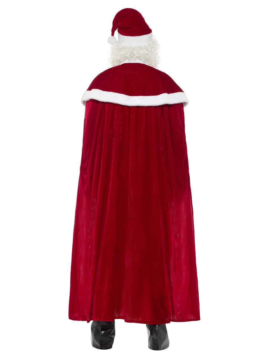 Deluxe Santa Claus Costume with Trousers, Red - 3