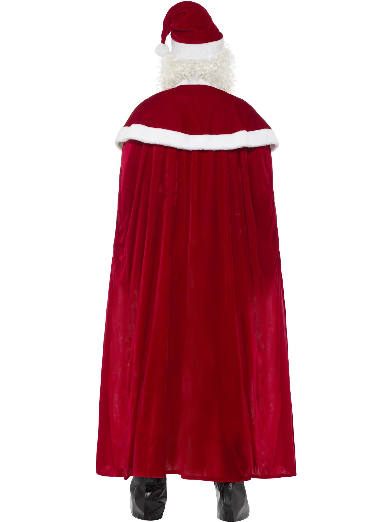 Deluxe Santa Claus Costume with Trousers, Red 2