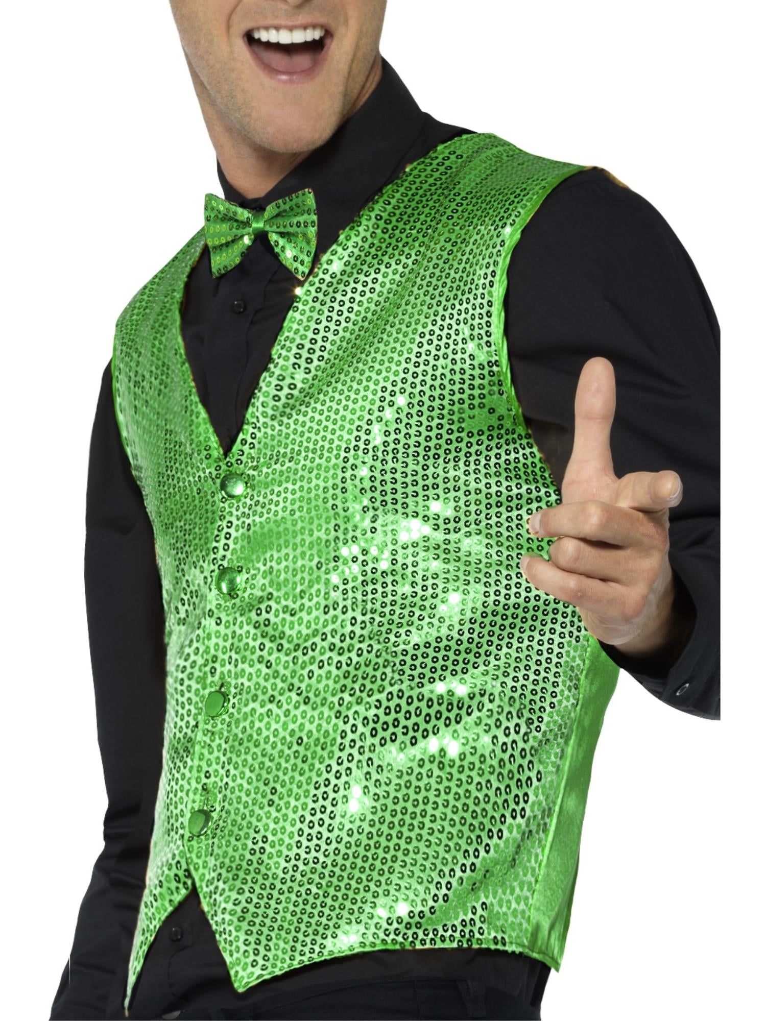 Sequin Waistcoat, Green 3
