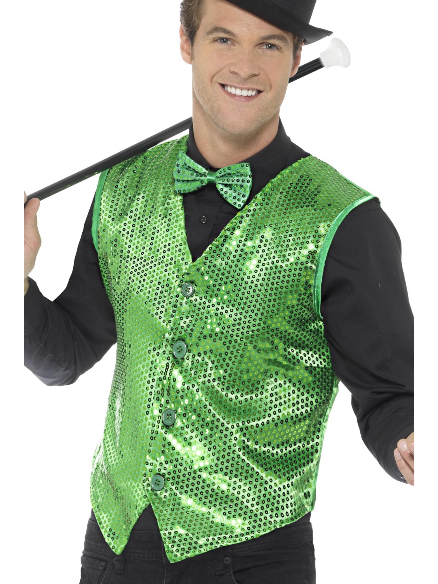 Sequin Waistcoat, Green 1