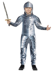Deluxe Armoured Knight Costume, Grey - 1