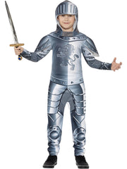 Deluxe Armoured Knight Costume, Grey 1