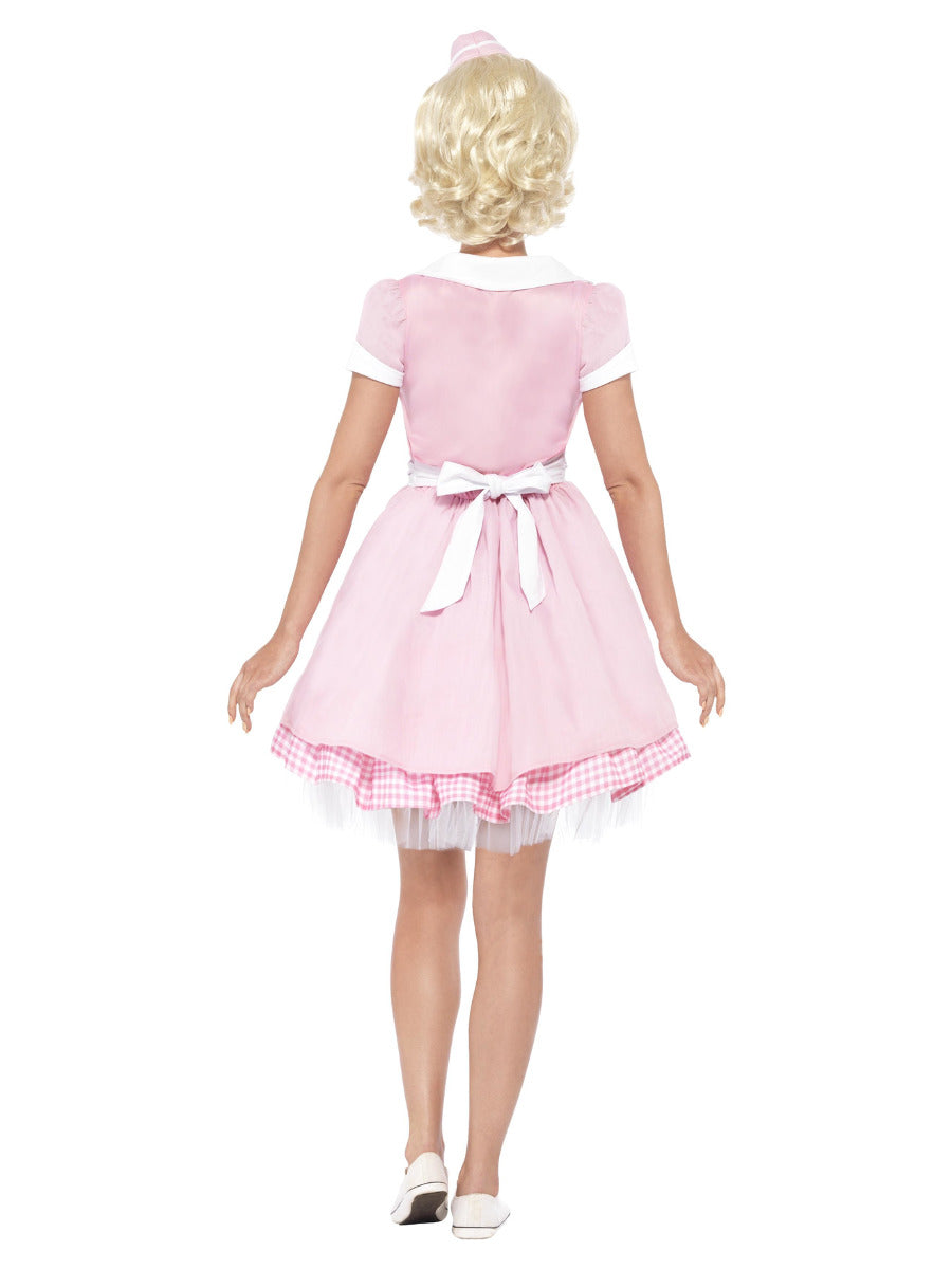 50s Diner Girl Costume, Pink - 3