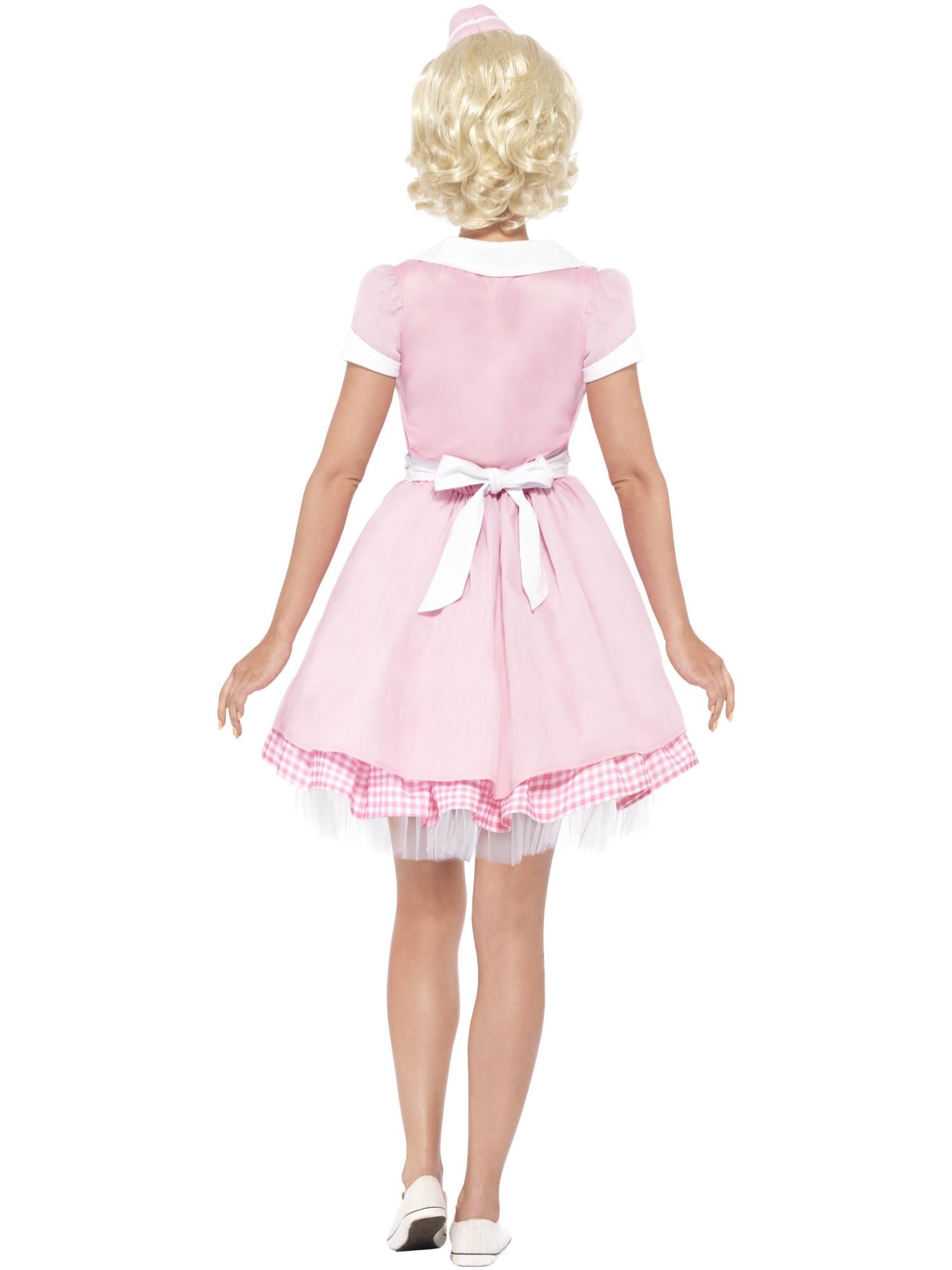 50s Diner Girl Costume, Pink 2
