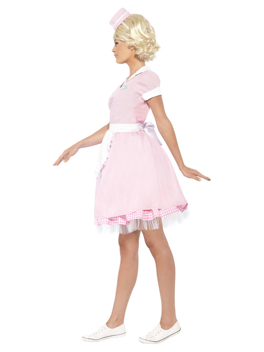 50s Diner Girl Costume, Pink - 4