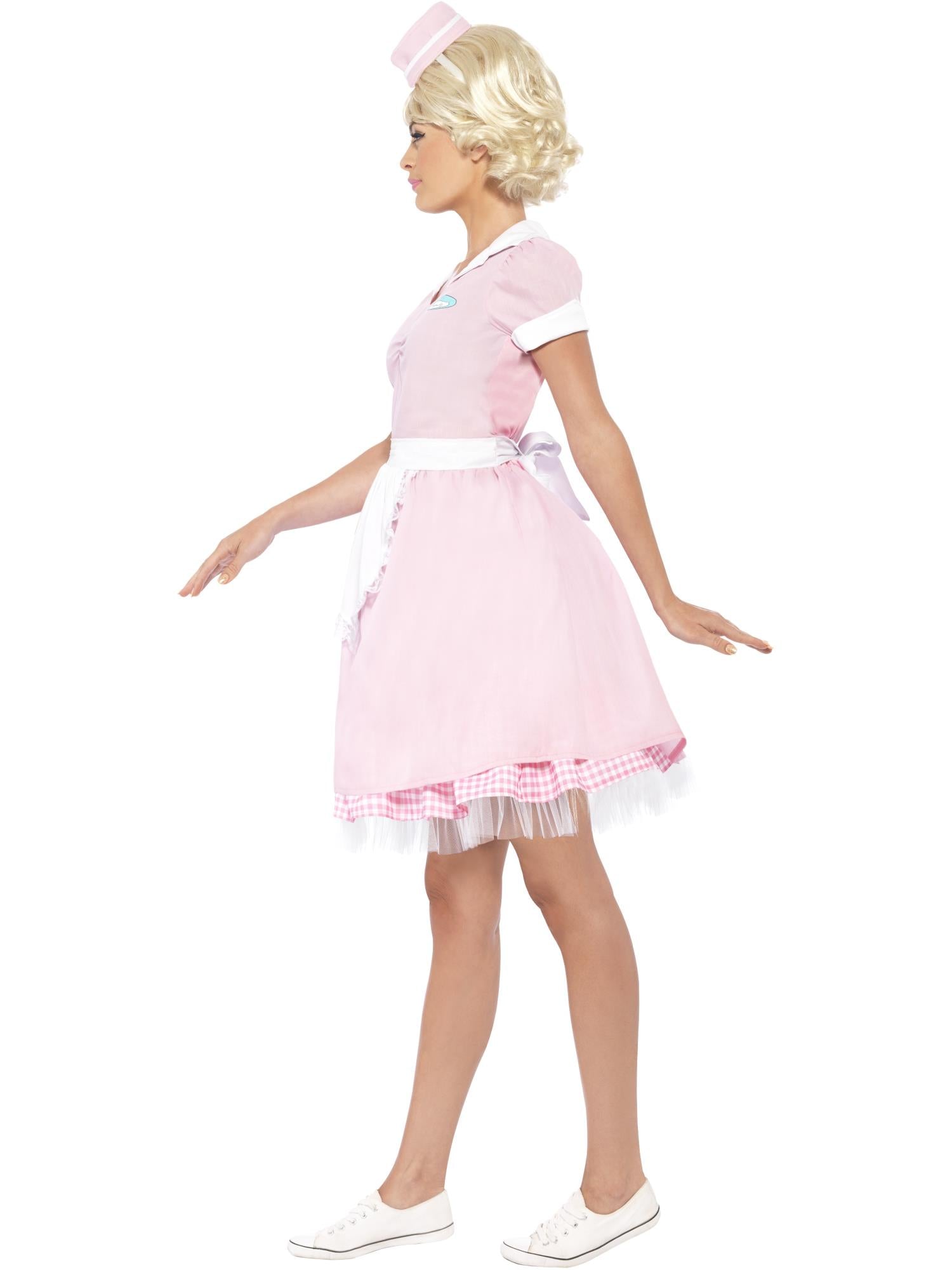 50s Diner Girl Costume, Pink 3