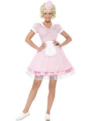 50s Diner Girl Costume, Pink 1