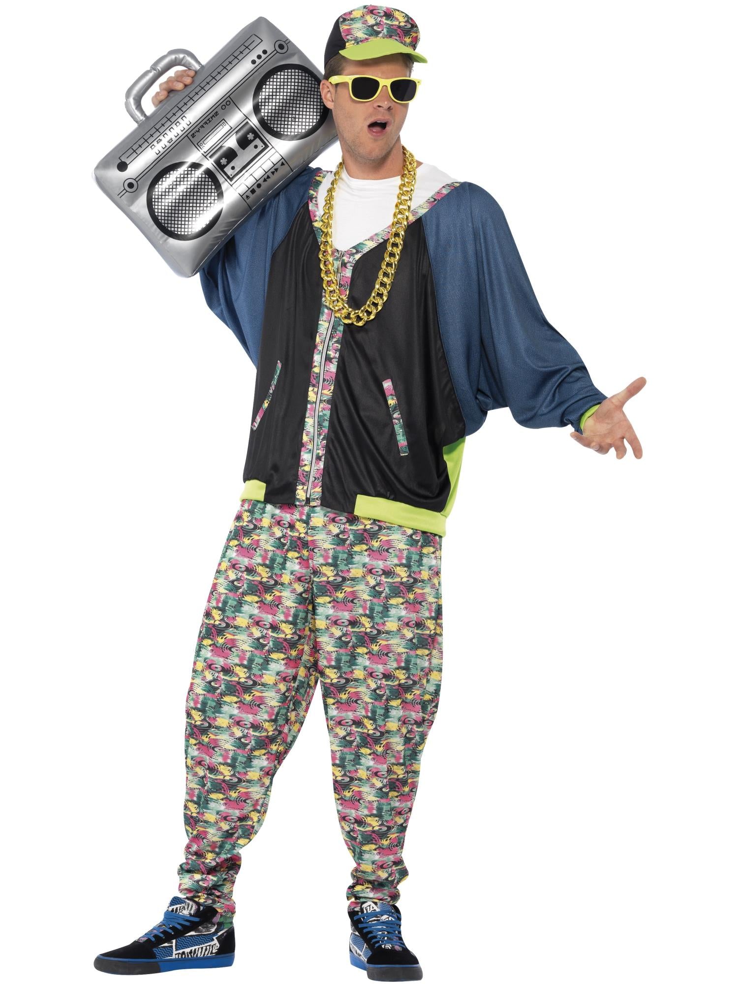 80s Hip Hop Costume, Patterned 1