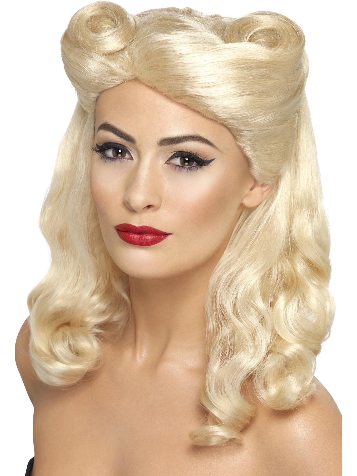 40s Pin Up Wig, Blonde 1