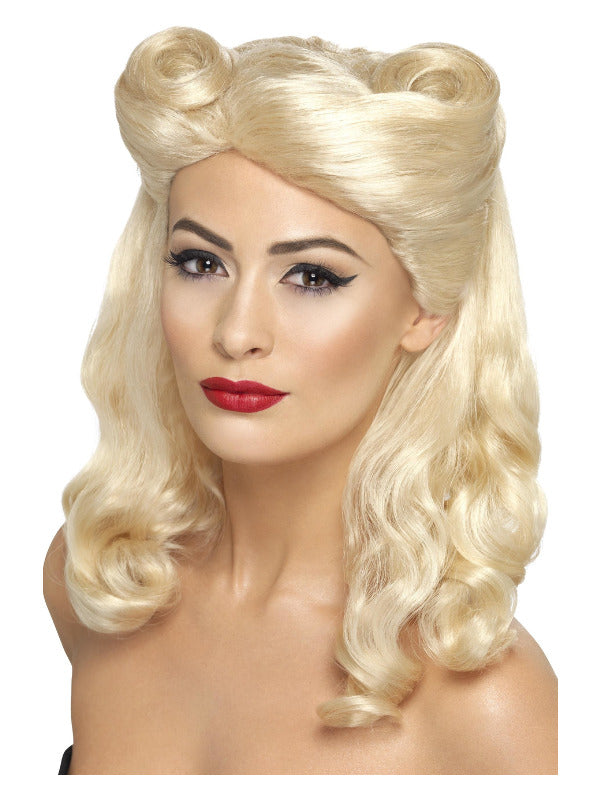 40s Pin Up Wig, Blonde - 2