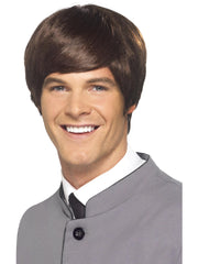60s Male Mod Wig, Brown 1
