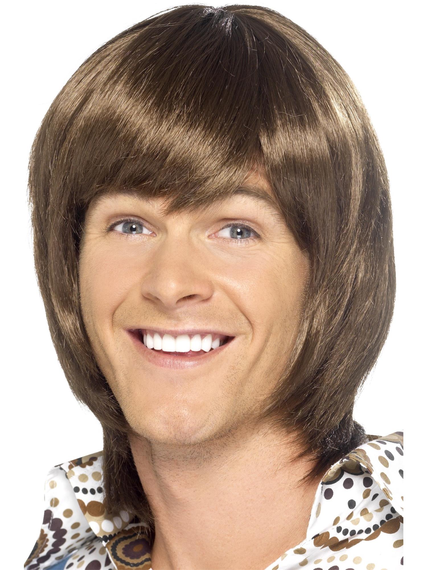 70s Heartthrob Wig, Brown 1