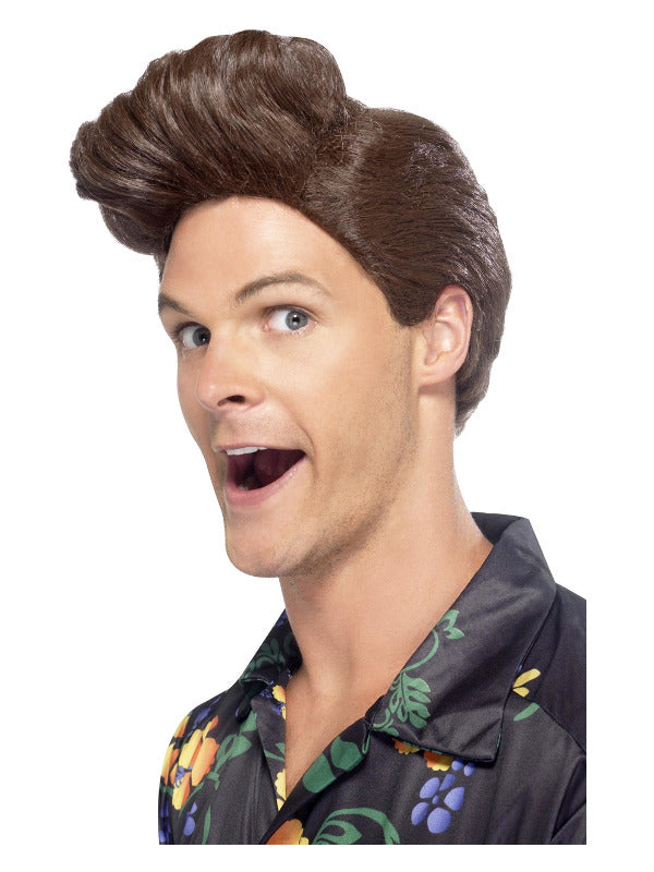 Nineties Detective Wig, Brown - 2