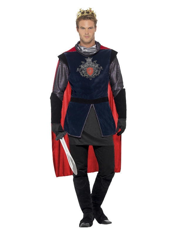 Deluxe King Arthur Costume, Black - 2