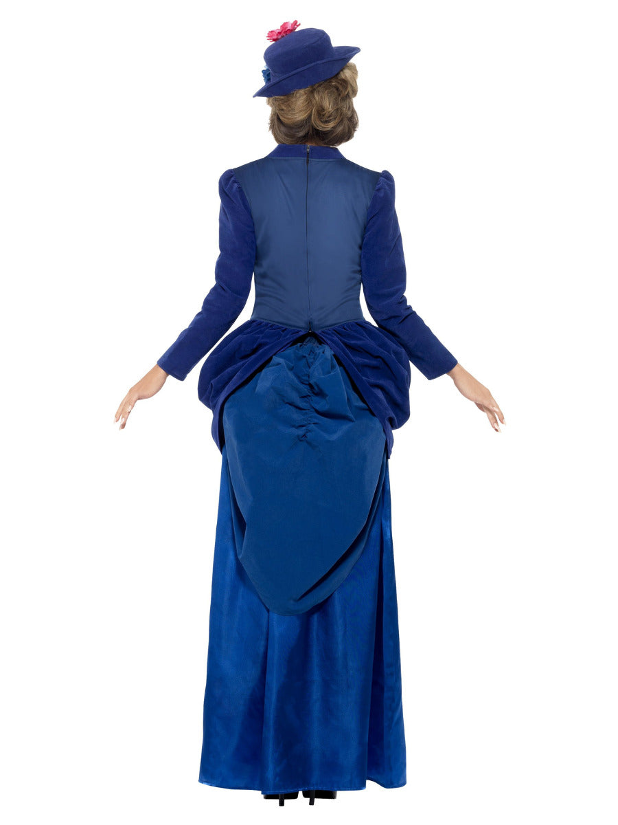 Deluxe Victorian Vixen Costume, Blue - 3