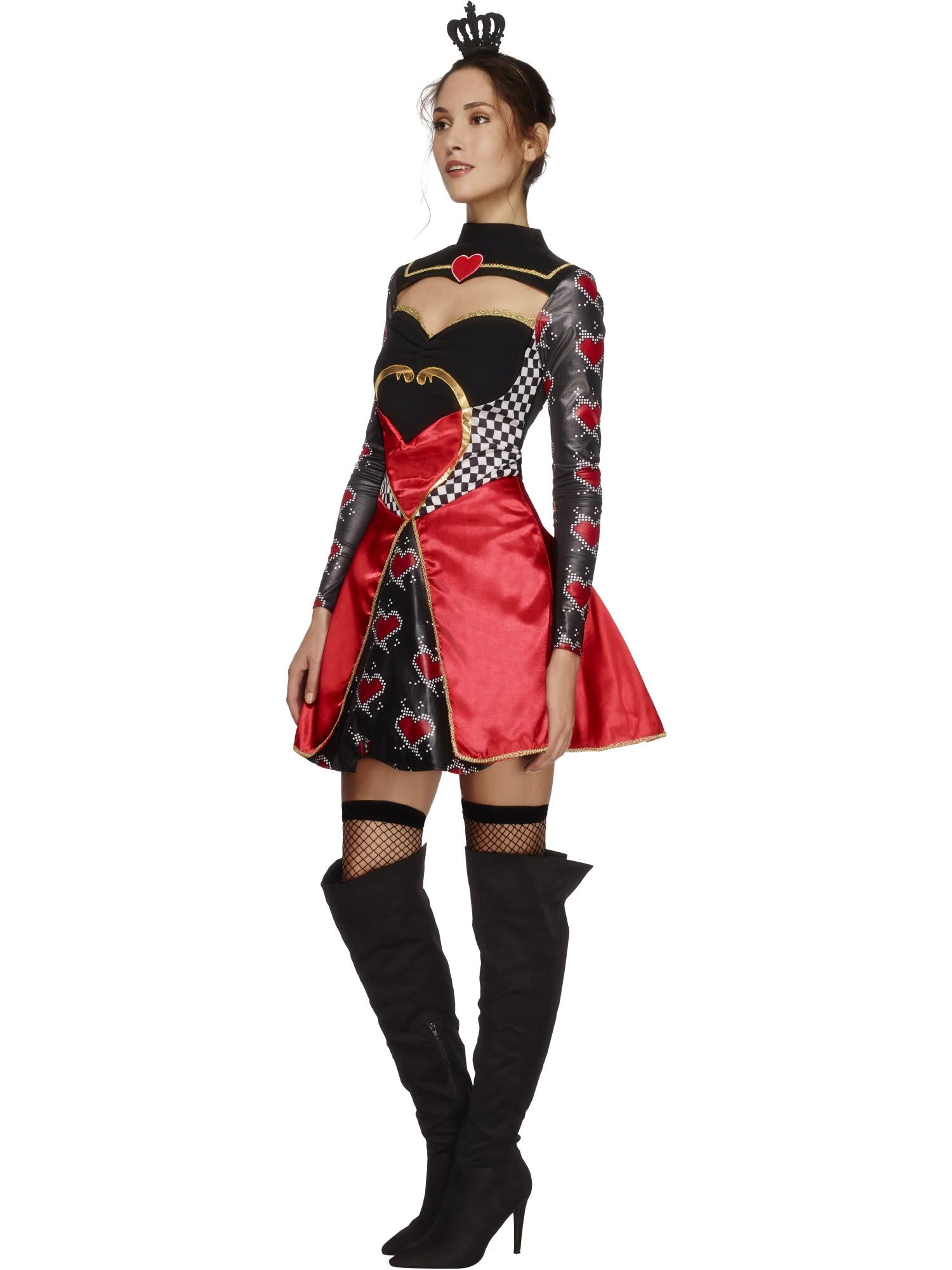 Fever Queen Of Hearts Costume, Black 3