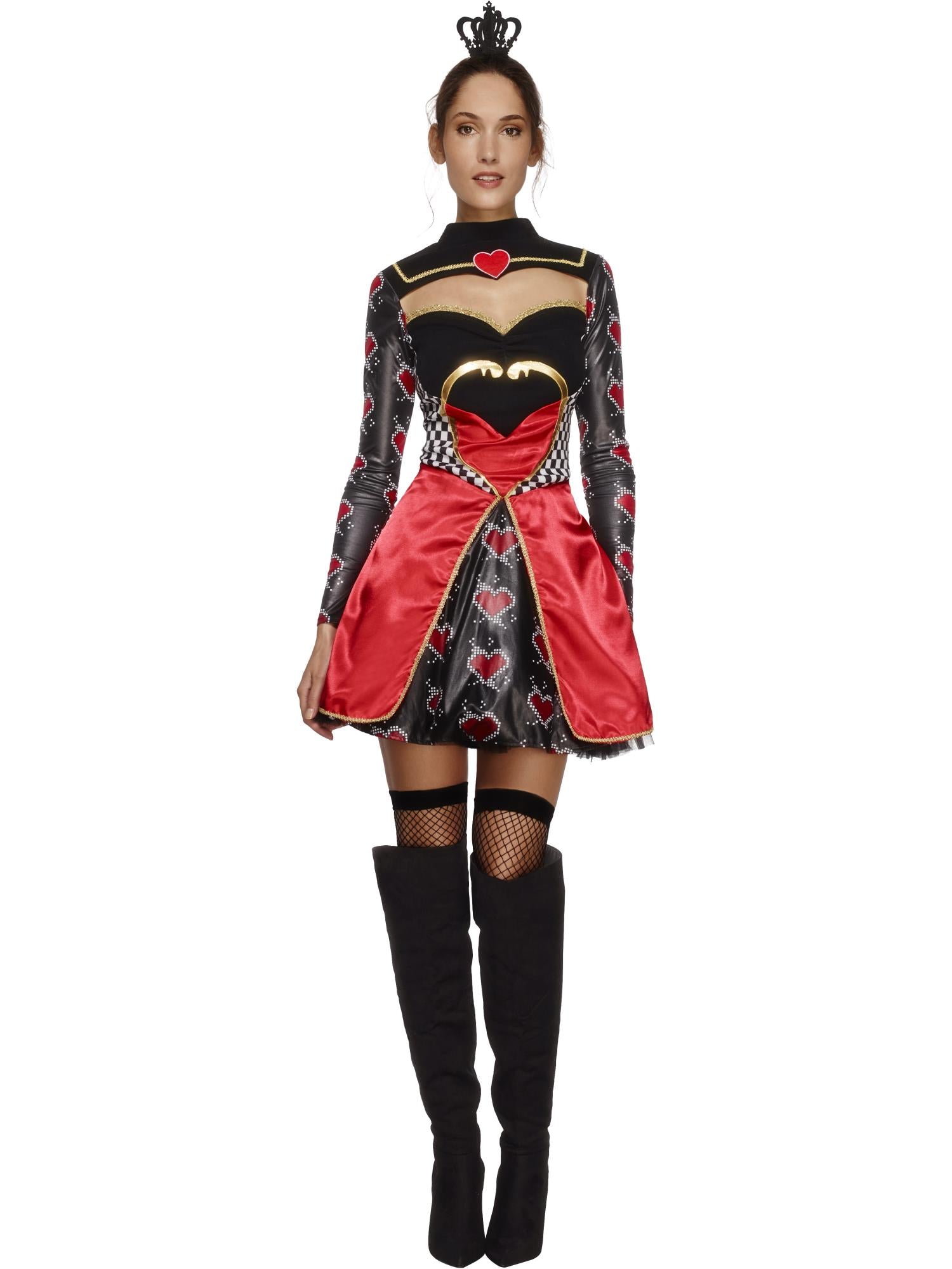 Fever Queen Of Hearts Costume, Black 1