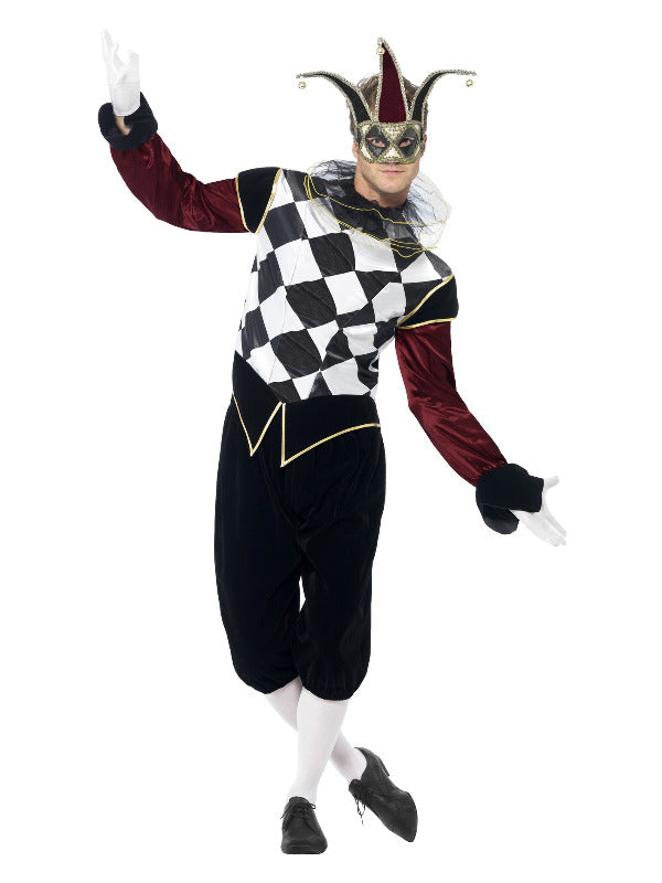Gothic Venetian Harlequin Costume, Black - 2
