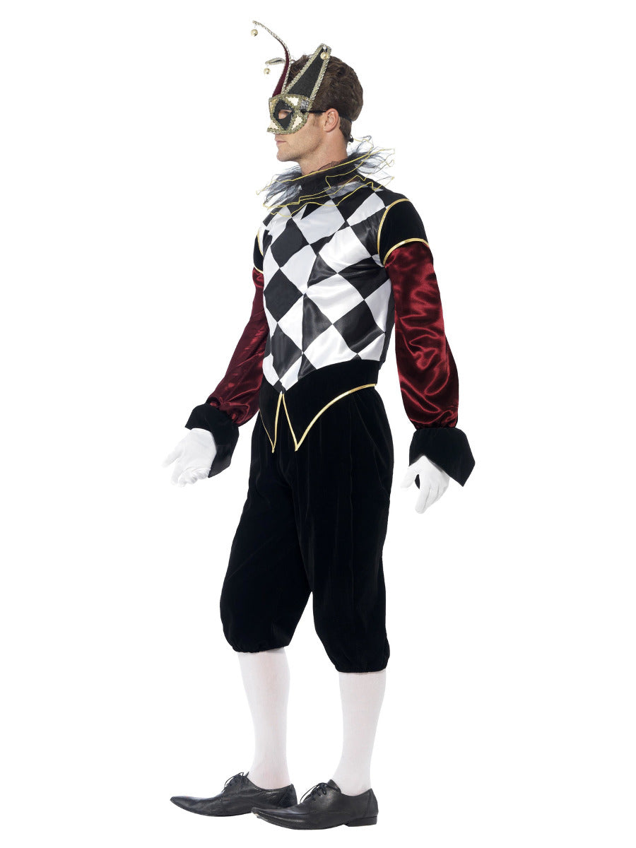Gothic Venetian Harlequin Costume, Black - 4