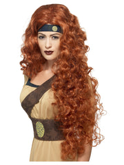 Medieval Warrior Queen Wig, Auburn - 1