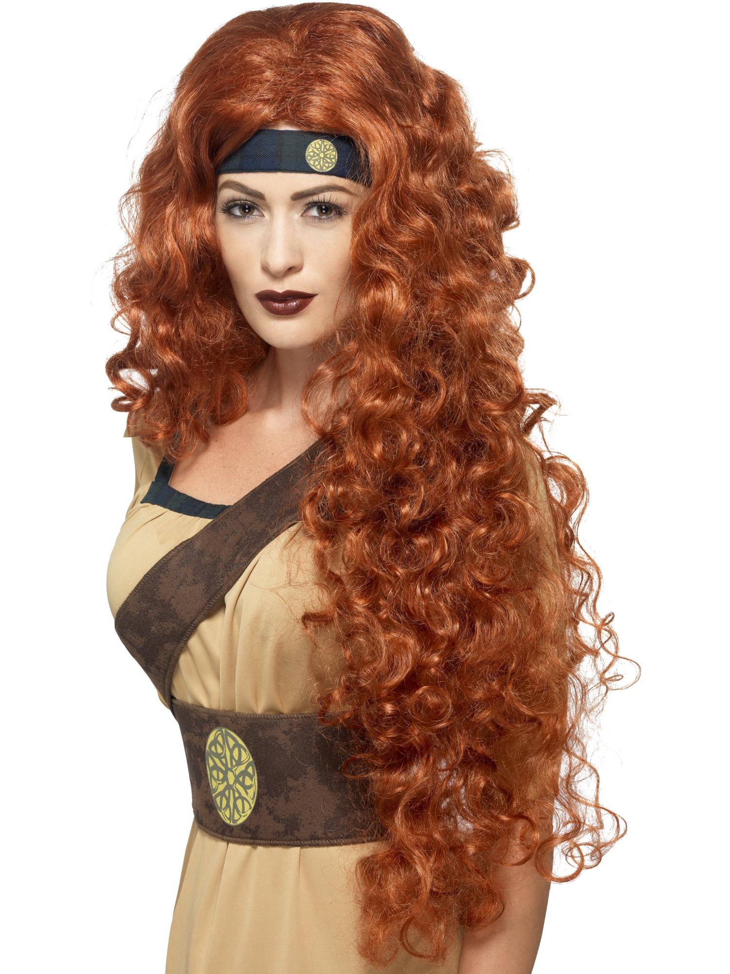 Medieval Warrior Queen Wig, Auburn 1