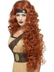 Medieval Warrior Queen Wig, Auburn 1