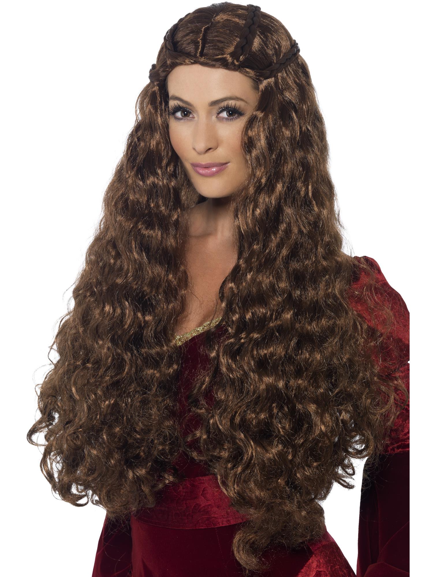 Medieval Princess Wig, Brown 1