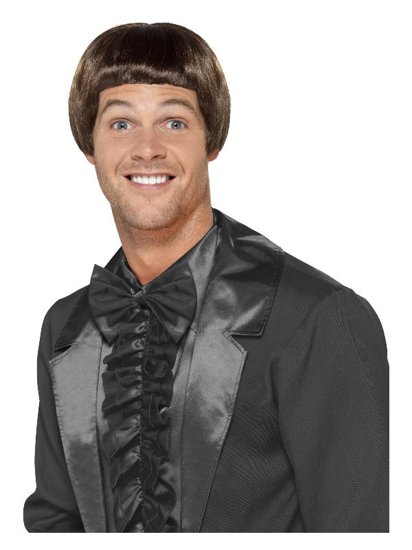 90s Bowl Cut Wig, Brown - 2