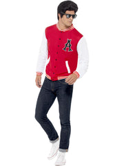 50s College Jock Letterman Jacket, Red 1