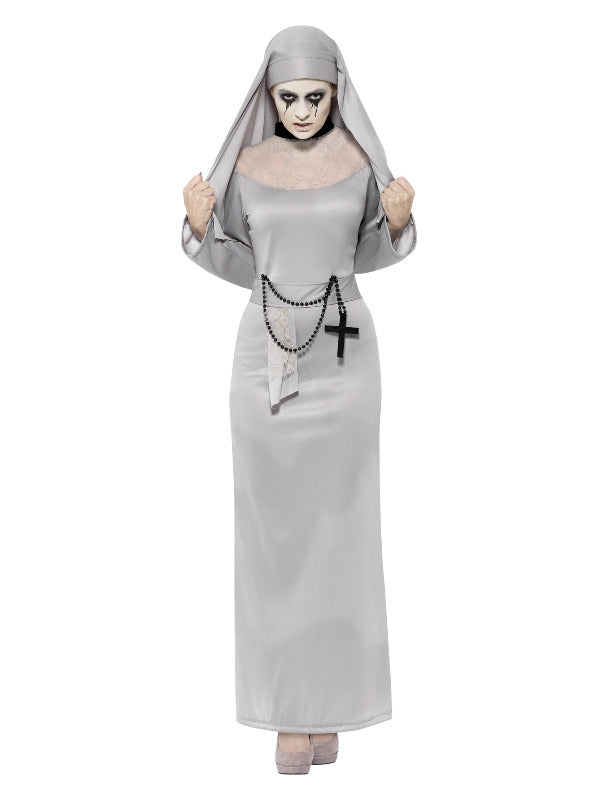 Gothic Nun Costume, Grey - 2