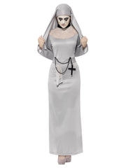 Gothic Nun Costume, Grey - 1