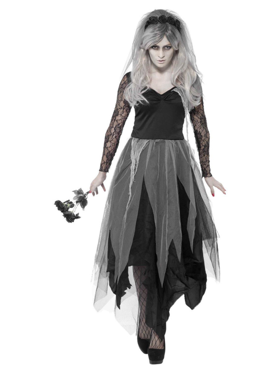 Graveyard Bride Costume, Black - 5