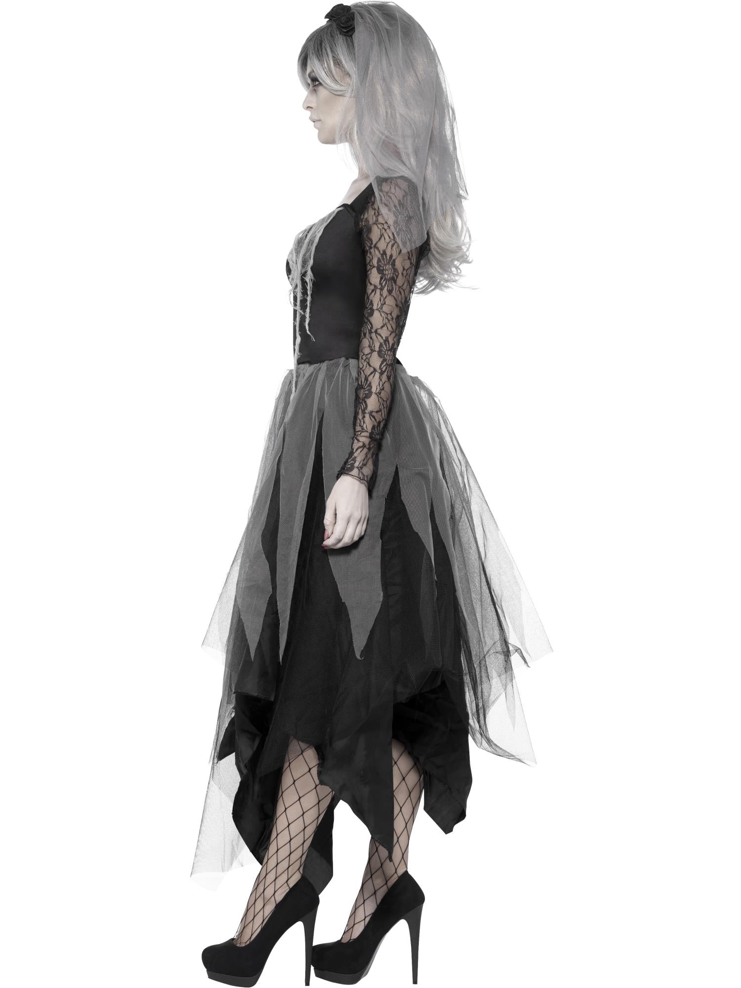 Graveyard Bride Costume, Black 3