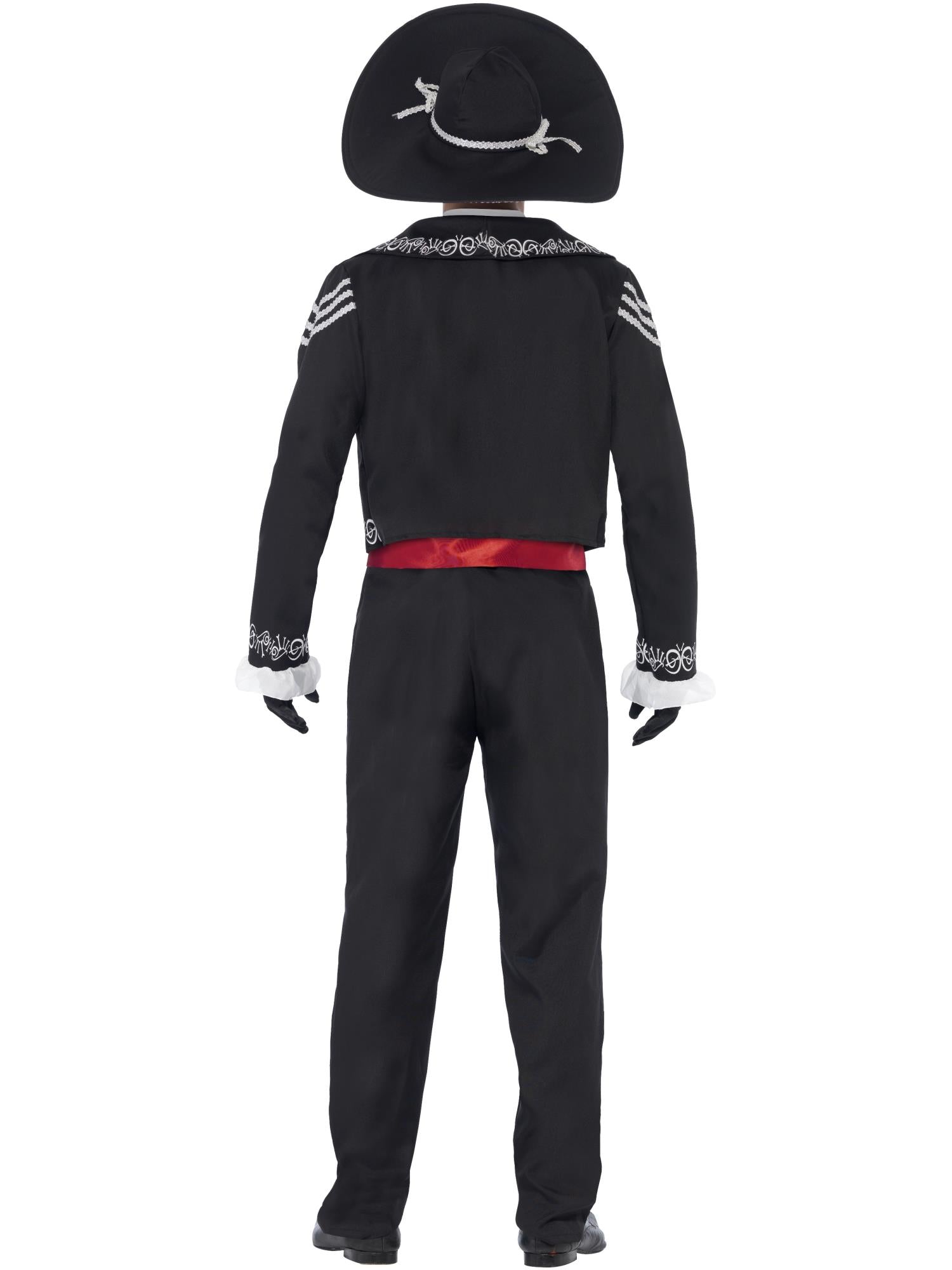 Deluxe Day of the Dead Se?or Bones Costume, Black 2