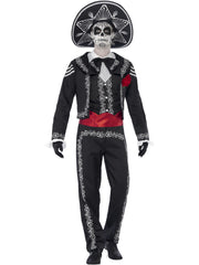 Deluxe Day of the Dead Se?or Bones Costume, Black 1