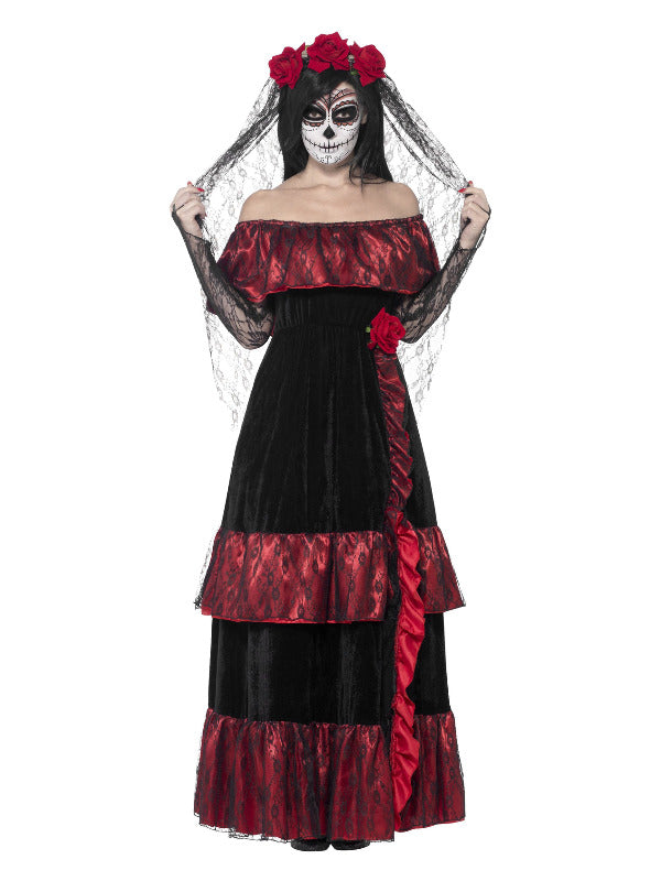 Deluxe Day of the Dead Bride Costume, Black - 2