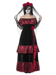 Deluxe Day of the Dead Bride Costume, Black - 1